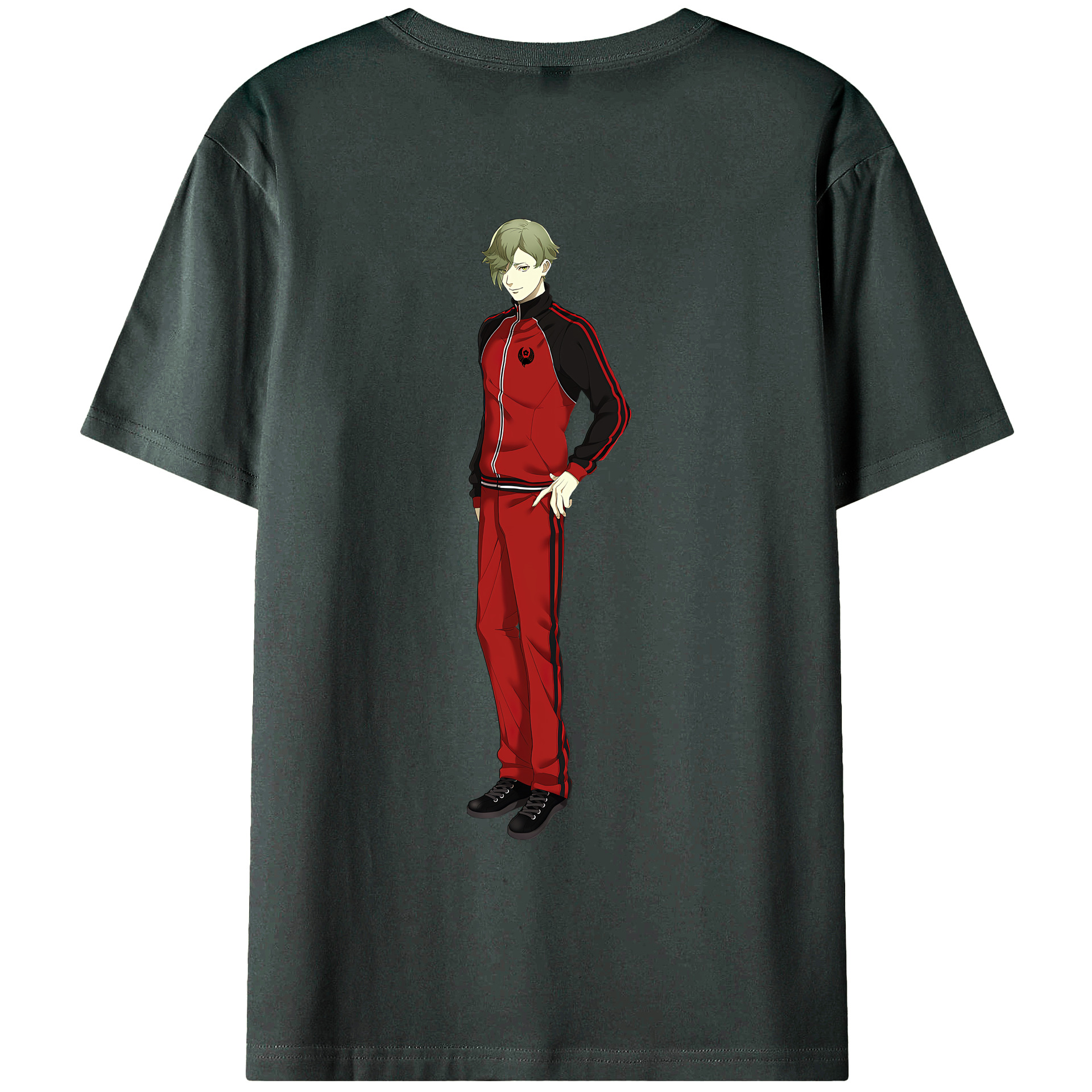 （画像用） 刀剣乱舞 Touken Ranbu 綿100％ メンズ半袖Tシャツ（バックプリント） 通気性
